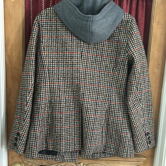 Avec Les Filles Plaid Dickey Sweatshirt Blazer Size Medium - Picture 5 of 7